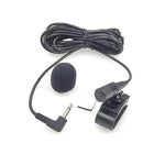 ZJ025MR 貼式夾式單聲道領夾麥克風，適用於車用 GPS / 藍牙音頻 DVD 外接麥克風，線長：3米，90 度彎頭 3.5mm 插頭，彎頭 3.5mm 單聲道插頭