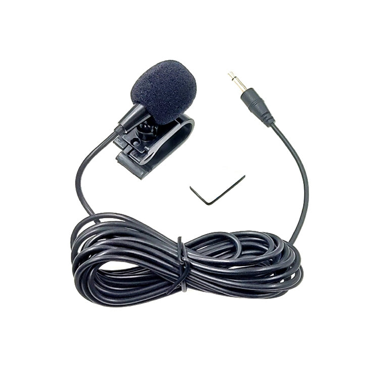 ZJ025MR 貼式夾式領夾單聲道 3.5mm 插頭麥克風，適用於車用 GPS / 藍牙音頻 DVD 外接麥克風，線長：3米，3.5mm 立體聲插頭