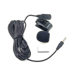 ZJ025MR 貼式夾式領夾單聲道 3.5mm 插頭麥克風，適用於車用 GPS / 藍牙音頻 DVD 外接麥克風，線長：3米，3.5mm 立體聲插頭