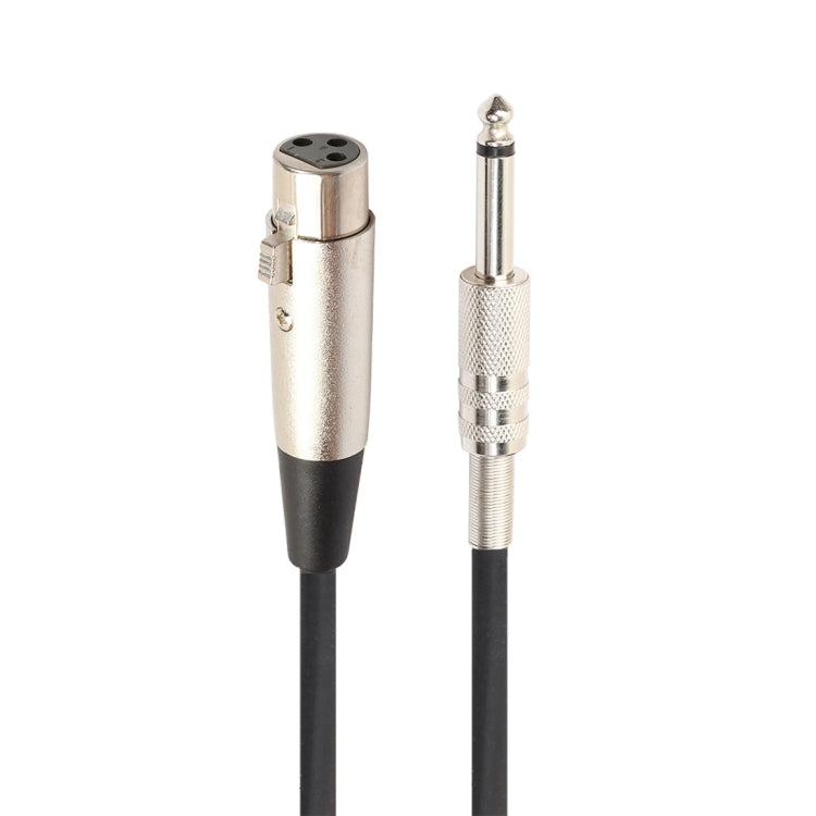 10米 XLR 3針母頭轉 1/4 吋 (6.35mm) 單聲道屏蔽麥克風線，長度：10米