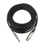 10米 XLR 3針母頭轉 1/4 吋 (6.35mm) 單聲道屏蔽麥克風線，長度：10米