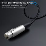 10米 XLR 3針母頭轉 1/4 吋 (6.35mm) 單聲道屏蔽麥克風線，長度：10米