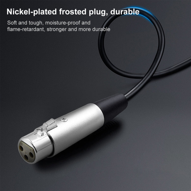 10米 XLR 3針母頭轉 1/4 吋 (6.35mm) 單聲道屏蔽麥克風線，長度：10米