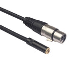 TC227K18-03 3.5mm母頭轉XLR母頭音頻線，長度：0.3m，3.5mm母頭轉XLR母頭