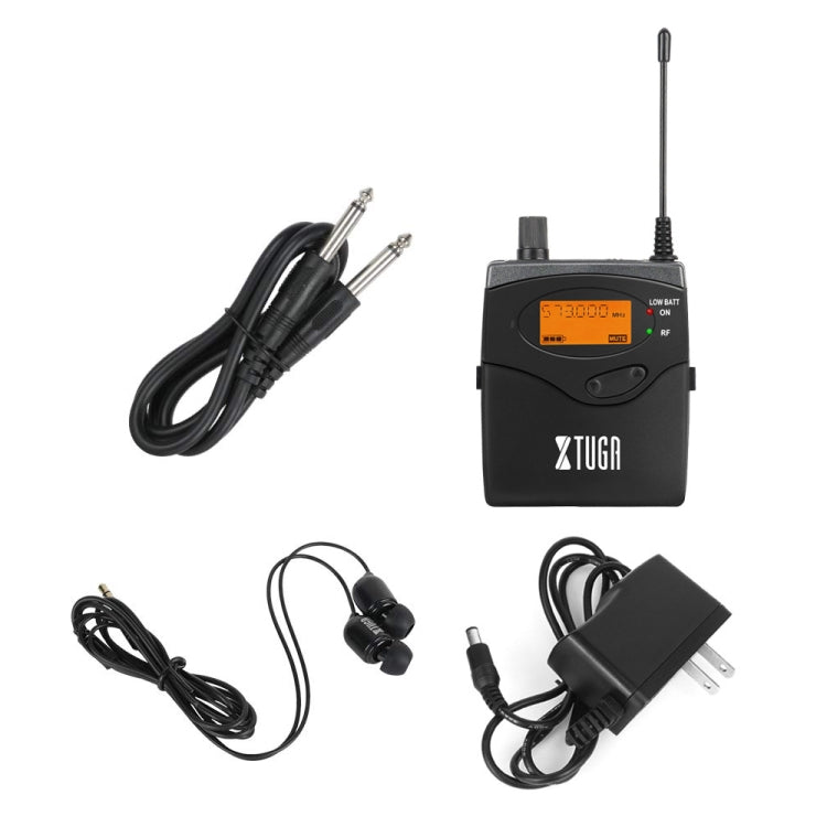 XTUGA RW2080 UHF無線舞台歌手入耳監聽系統單接收器，RW2080接收器背包