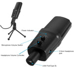Yanmai SF-970 專業電容式錄音麥克風，附三腳架支架及 USB 線，線長：1.8m