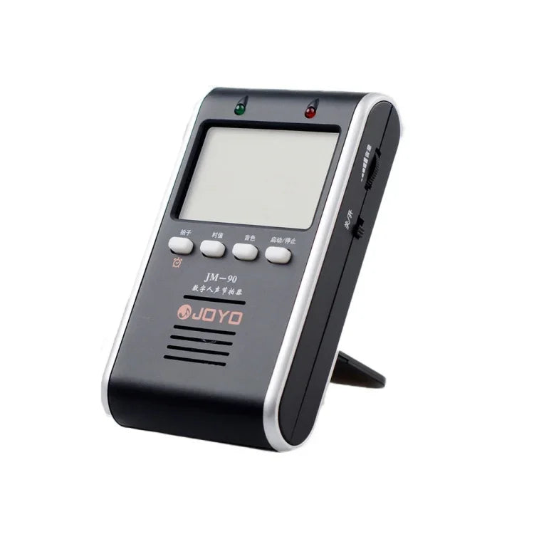JOYO JM-90 迷你便攜式可充電夾式 LED 指示電子數位節拍器 音調產生器調音器，適用於吉他、小提琴、烏克麗麗，JM-90（黑色）、JM-90（白色）