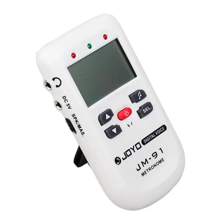 JOYO JM-91 迷你便攜多功能人聲節拍器 電子數位節拍器 音調產生器調音器，適用於吉他、小提琴、烏克麗麗，JM-91（白色）