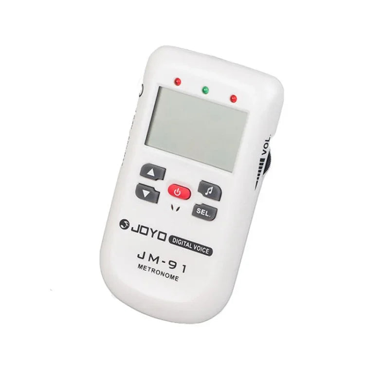 JOYO JM-91 迷你便攜多功能人聲節拍器 電子數位節拍器 音調產生器調音器，適用於吉他、小提琴、烏克麗麗，JM-91（白色）