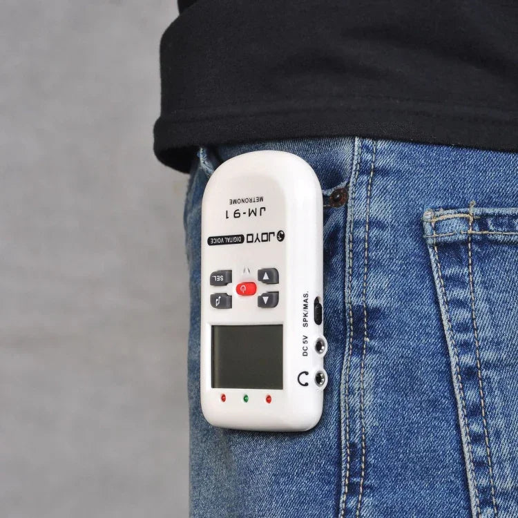 JOYO JM-91 迷你便攜多功能人聲節拍器 電子數位節拍器 音調產生器調音器，適用於吉他、小提琴、烏克麗麗，JM-91（白色）