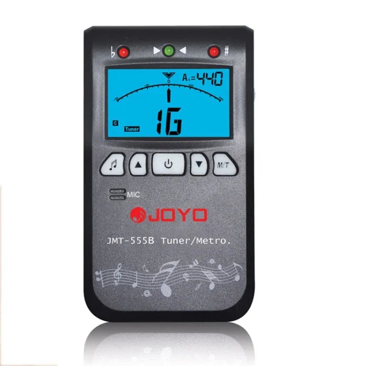 JOYO JMT-555B 節拍器調音器，色度數位 LCD 背光，帶音調產生器 3合1 套件，適用於吉他、小提琴、烏克麗麗，JMT-555B