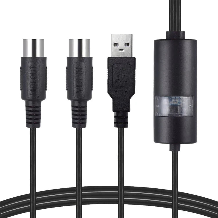 WERSI UM-18 USB MIDI 線 MidiPort MIDI 線 電子鋼琴 電子鼓 音樂編輯線，長度：2米