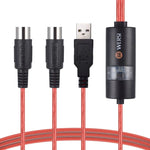 WERSI UM-18 USB MIDI 線 MidiPort MIDI 線 電子鋼琴 電子鼓 音樂編輯線，長度：2米