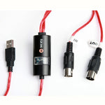 WERSI UM-18 USB MIDI 線 MidiPort MIDI 線 電子鋼琴 電子鼓 音樂編輯線，長度：2米