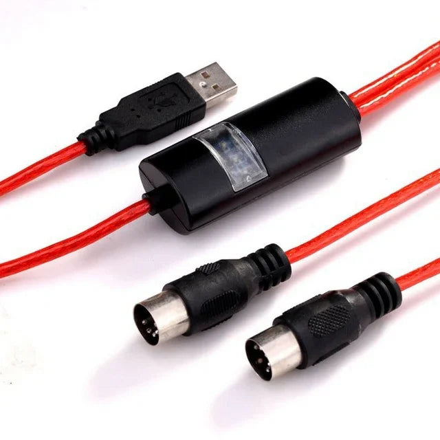 WERSI UM-18 USB MIDI 線 MidiPort MIDI 線 電子鋼琴 電子鼓 音樂編輯線，長度：2米
