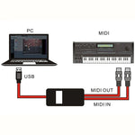 WERSI UM-18 USB MIDI 線 MidiPort MIDI 線 電子鋼琴 電子鼓 音樂編輯線，長度：2米