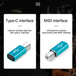 Type-C 母轉 MIDI 公通用轉接器，適用於電子樂器