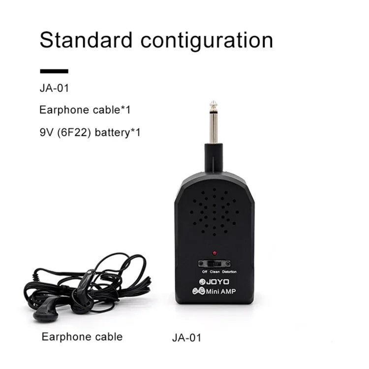 JOYO JA-01 2W 大音量吉他擴大器，迷你便攜式電吉他貝斯喇叭，帶失真音色，支援 MP3 / 耳機，JA-01