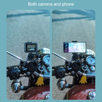 RUIGPRO 摩托車把手合金手機支架，適用於 GoPro / Insta360 / DJI OSMO 運動相機