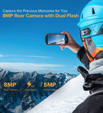 IP68/IP69K 防水防塵防震，臉部識別，4000mAh 電池，5.0 吋 Android 9.0 MTK6580A/W 四核心最高 1.3GHz，網路：3G，Armor X6 2GB+16GB