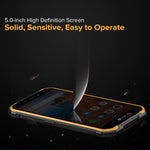 IP68/IP69K 防水防塵防震，臉部識別，4000mAh 電池，5.0 吋 Android 9.0 MTK6580A/W 四核心最高 1.3GHz，網路：3G，Armor X6 2GB+16GB