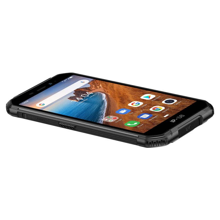 IP68/IP69K 防水防塵防震，臉部識別，4000mAh 電池，5.0 吋 Android 9.0 MTK6580A/W 四核心最高 1.3GHz，網路：3G，Armor X6 2GB+16GB