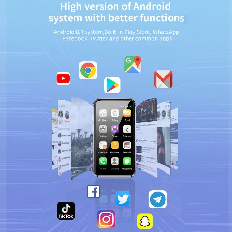 3.0 吋 Android 8.1 MTK6580 四核心 1.3GHz，網路：3G，雙 SIM，全球版含 Google Play