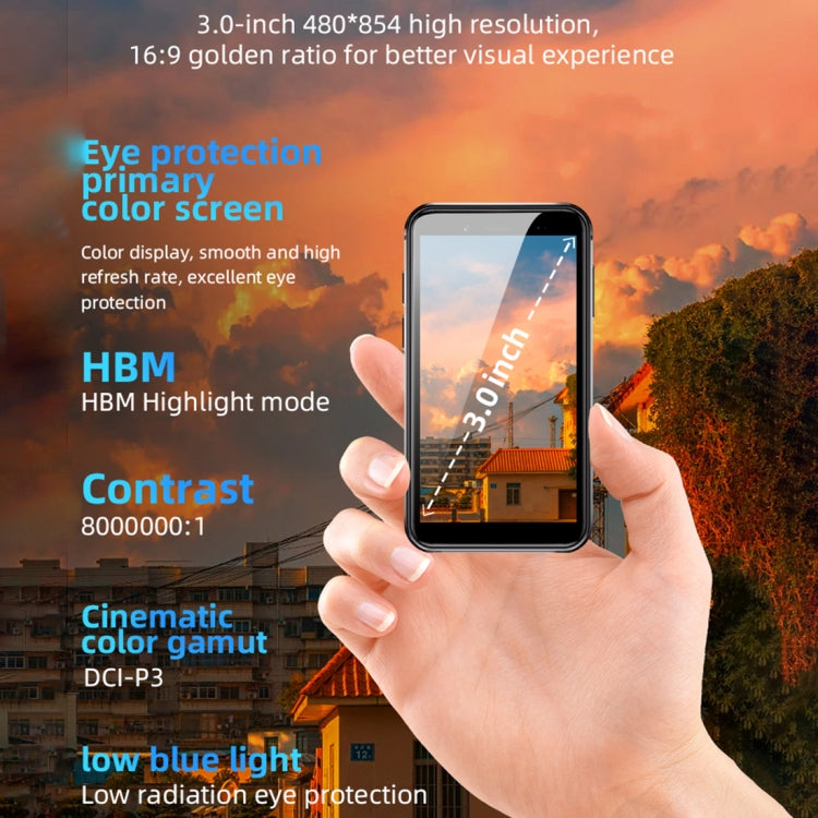 3.0 吋 Android 8.1 MTK6580 四核心 1.3GHz，網路：3G，雙 SIM，全球版含 Google Play