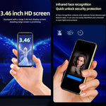 紅外線臉部辨識，3.46 吋 Android 6.0 MTK6737 四核心最高 1.1GHz，藍牙，WiFi，FM，網路：4G，GPS，雙 SIM，3GB+64GB