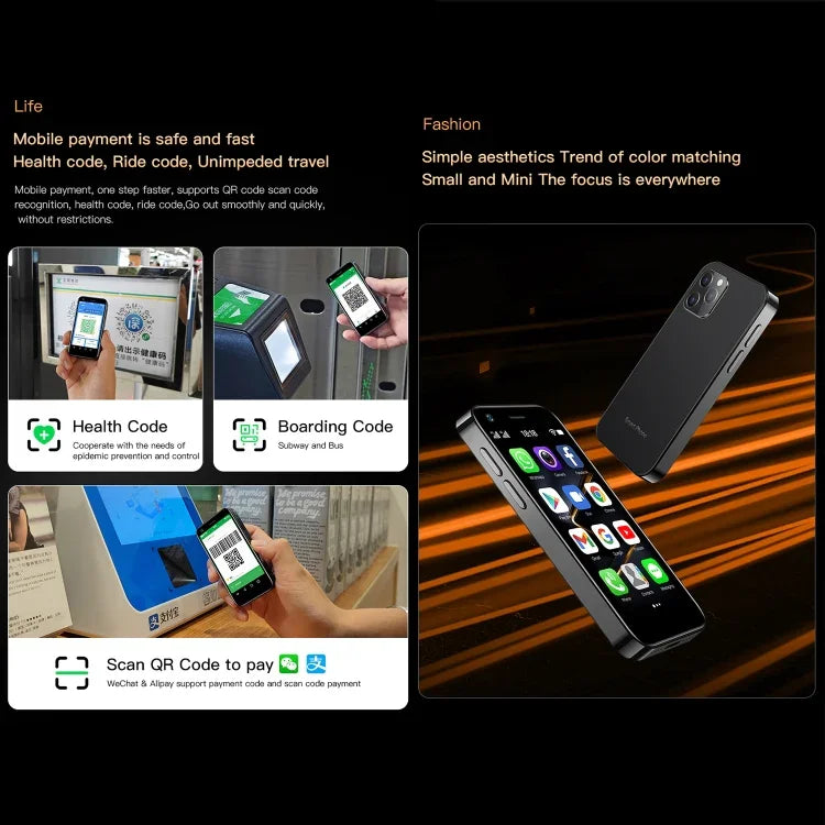 SOYES XS12 Pro，4GB+64GB 3.0 吋 Android 10.0 MTK6750 八核心，藍牙，WiFi，FM，OTG，網路：4G，雙卡雙待，支援 Google Play，4GB+64GB