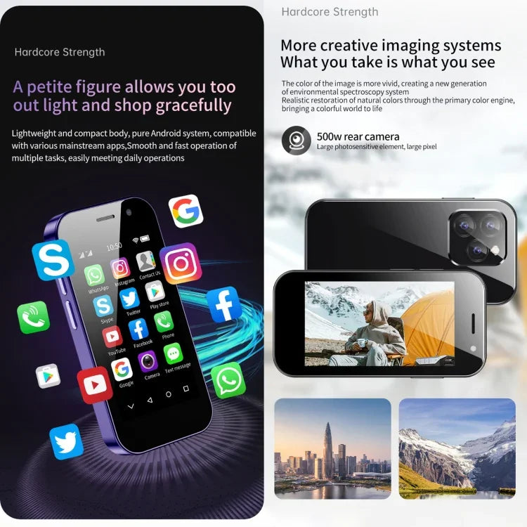 臉部識別，3.0 吋 Android 9.0 MTK6739CW 四核心最高 1.28GHz，OTG，網絡：4G，雙 SIM，支援 Google Play，3GB+64GB