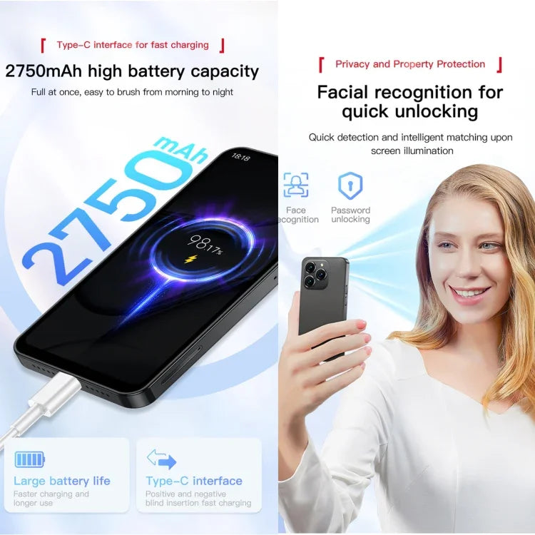 SOYES XS18 Pro Max，2GB+16GB，Face ID，4.3 吋 Android 8.1 MTK6737A 四核心，網路：4G，OTG，雙 SIM，XS18 Pro Max