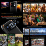 HOTWAV CYBER 13，IP68/IP69K 耐用手機，8GB+128GB，10800mAh，6.6 吋 Android 14.0 Unisoc T606 八核心，網路：4G，NFC，OTG