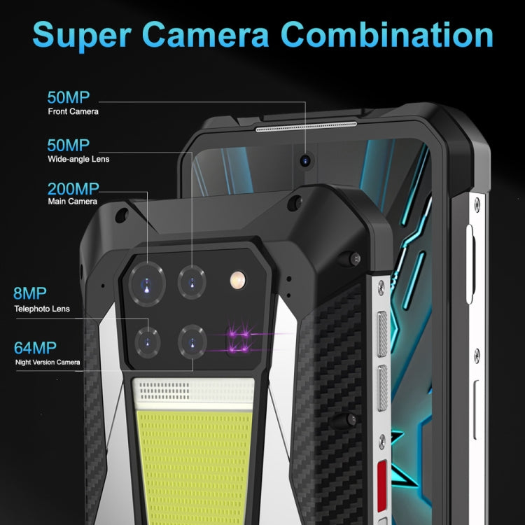 Unihertz Tank 3 / 8849，16GB+512GB，200MP 相機，夜視，23800mAh 電池，6.79 吋 Android 13 Dimensity 8200 八核心，網路：5G，無雷射測距儀的 Tank 3