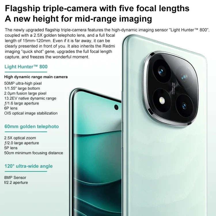 小米 Redmi Note 14 Pro+，16GB+512GB，6.67 吋 小米 HyperOS Snapdragon 7s Gen 3 八核心，NFC，網路：5G，16GB+512GB