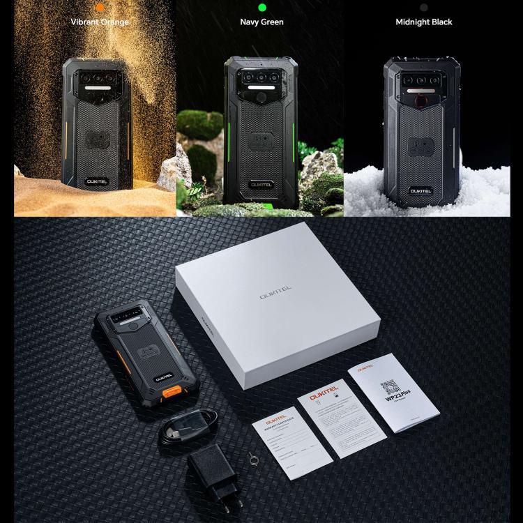 Oukitel WP23 Plus 防護型手機，8GB+256GB，6.52 吋 Android 14.0 Unisoc T606 八核心，NFC，OTG，網絡：4G，WP23 Plus 8GB+256GB