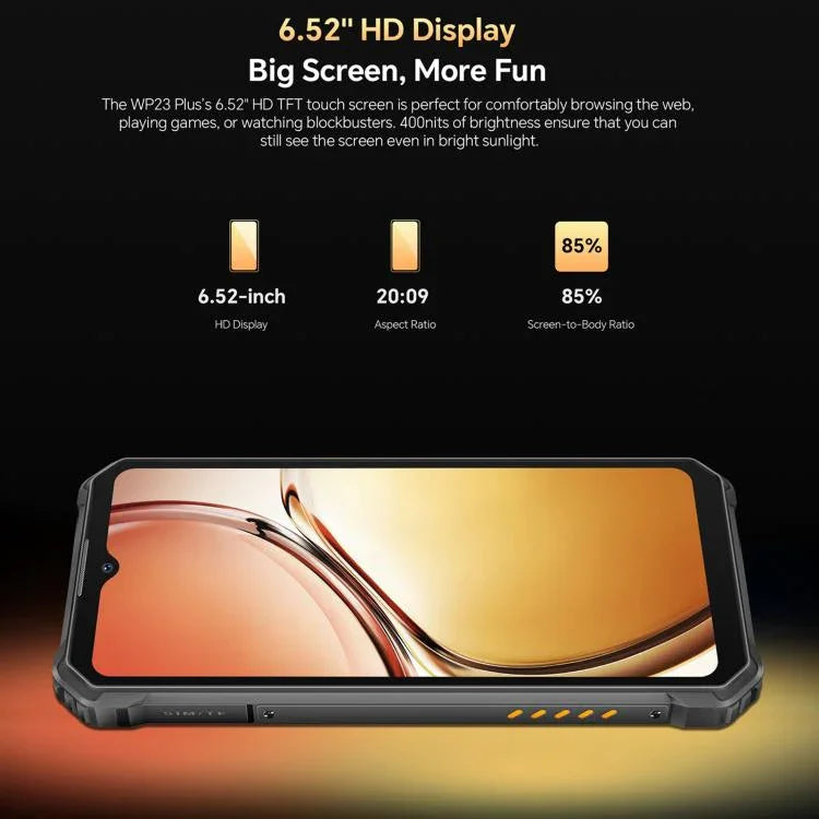 Oukitel WP23 Plus 防護型手機，8GB+256GB，6.52 吋 Android 14.0 Unisoc T606 八核心，NFC，OTG，網絡：4G，WP23 Plus 8GB+256GB
