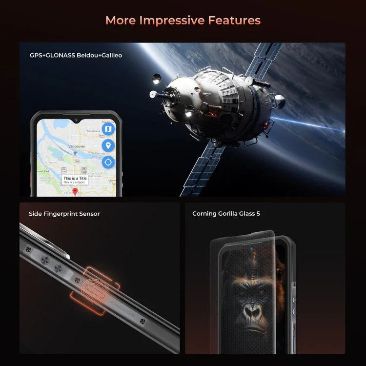 Oukitel WP55 5G 三防手機，12GB+256GB，108MP 相機，指紋識別，6.6 吋 MediaTek Dimensity 7025 八核心，NFC，OTG，網絡：5G，WP55