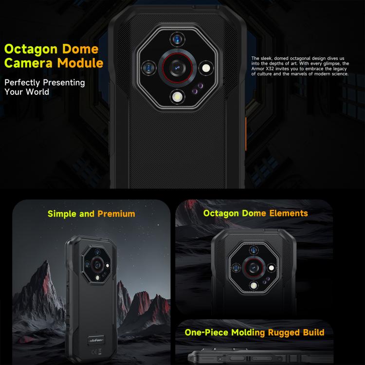 Ulefone Armor X32 三防手機，8GB+256GB，夜視，5.65 吋 Android 14 MediaTek Helio G91 八核心，網絡：4G，NFC，OTG