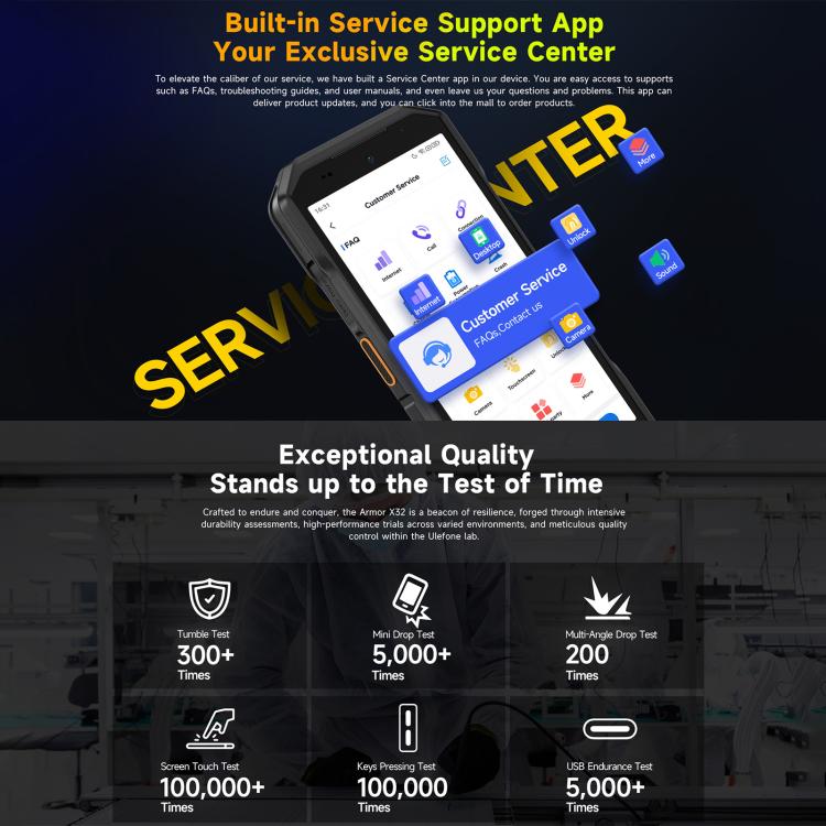 Ulefone Armor X32 三防手機，8GB+256GB，夜視，5.65 吋 Android 14 MediaTek Helio G91 八核心，網絡：4G，NFC，OTG