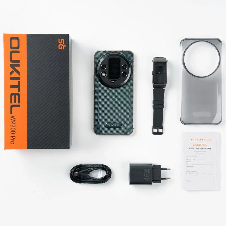 Oukitel WP200 Pro 5G 三防手機，24GB+1TB，螢幕指紋，6.7 吋 Android 15.0 MTK Dimensity 8200 八核心，NFC，OTG，網絡：5G
