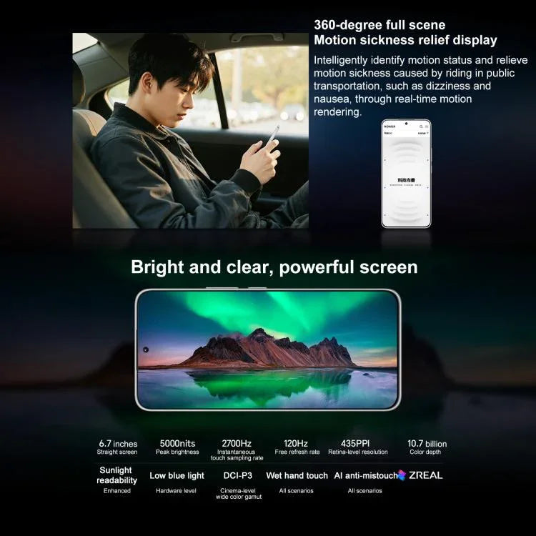 Honor X60 GT，12GB+256GB，螢幕指紋，6.7 吋 MagicOS 9.0 Android 15.0 Snapdragon 8+ Gen 1 八核心，網絡：5G，OTG，NFC，12GB+256GB