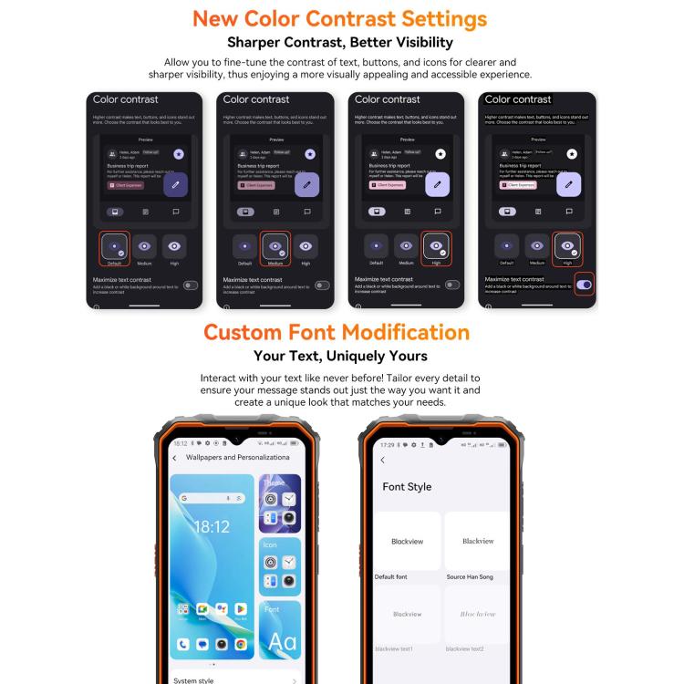 Blackview Oscal Marine 2，4GB+64GB，6.56 吋 Android 15 Unisoc UMS9230E T615 八核心，網路：4G，OTG，NFC，4GB+64GB