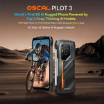 Blackview Oscal Pilot 3 5G 耐用手機，12GB+256GB，夜視相機，6.56 吋 Android 15 MediaTek Dimensity 6300 八核心，網路：5G，OTG，NFC