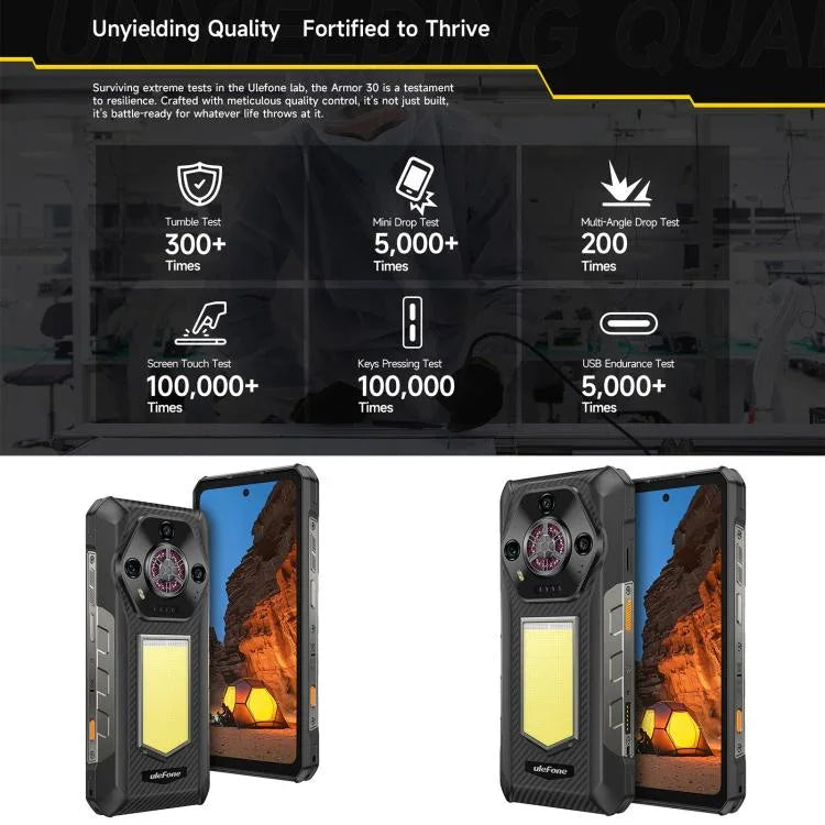 Ulefone Armor 30，12GB+512GB，夜視，IP68/IP69K 耐用手機，6.95 吋 Android 15 MediaTek Helio G100 八核心，網路：4G，NFC，OTG，Armor 30