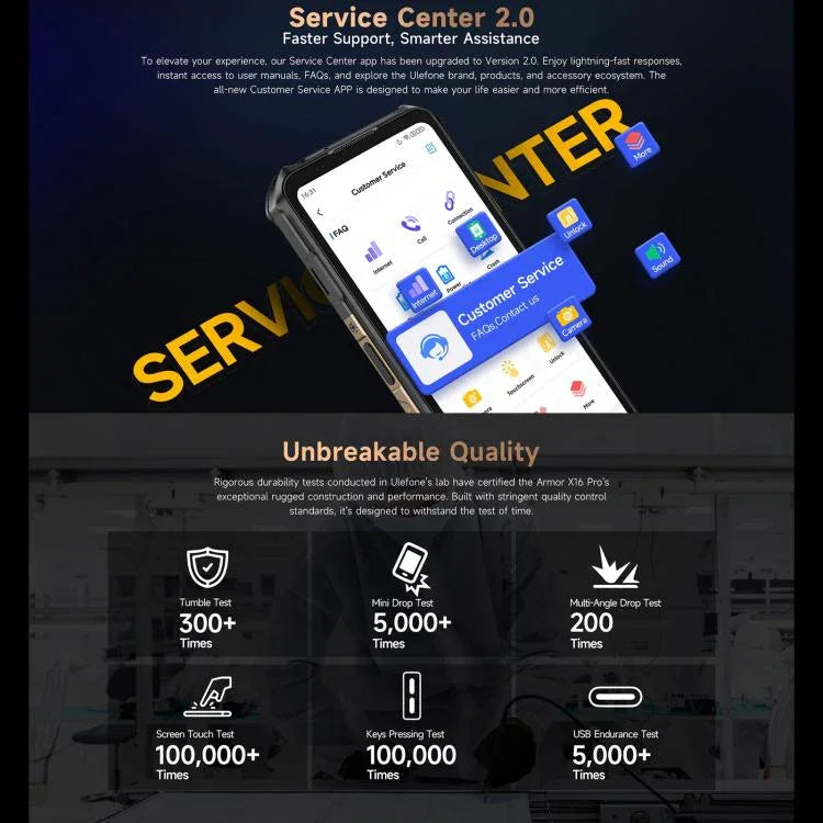 Ulefone Armor X16 Pro，5GB+256GB，夜視，IP68/IP69K 耐用手機，6.56 吋 Android 15 MediaTek Dimensity 6300 八核心，網路：5G，NFC，OTG，Armor X16 Pro，8GB+256GB