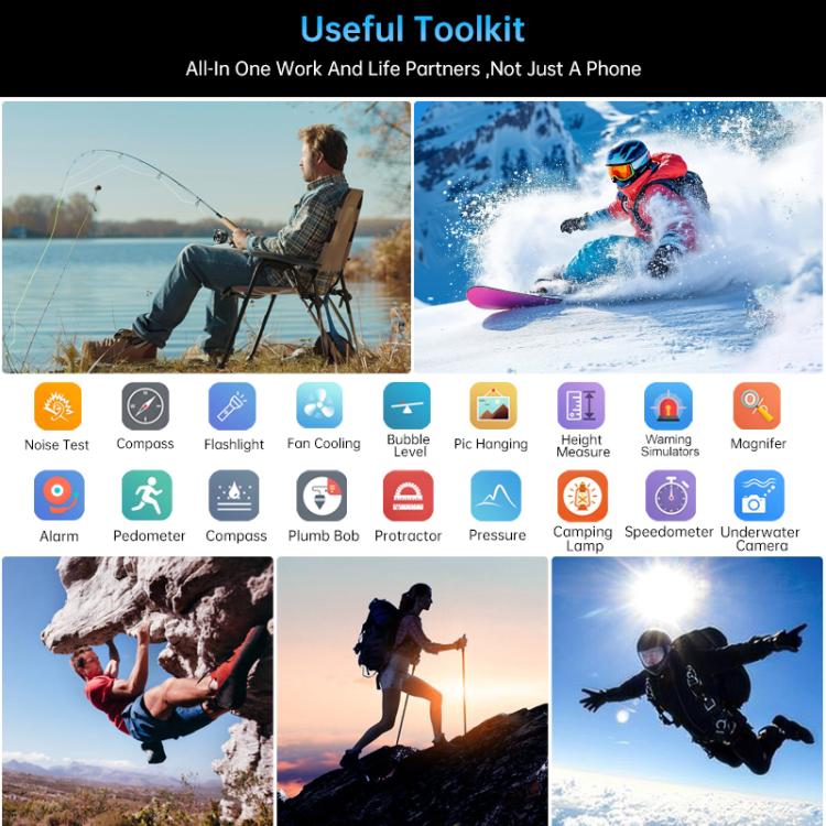 Unihertz Tank 4 Pro 投影機耐用手機，16GB+512GB，夜視，6.73 吋 Android 13 天璣 8300 八核心，網路：5G，NFC，16GB+512GB