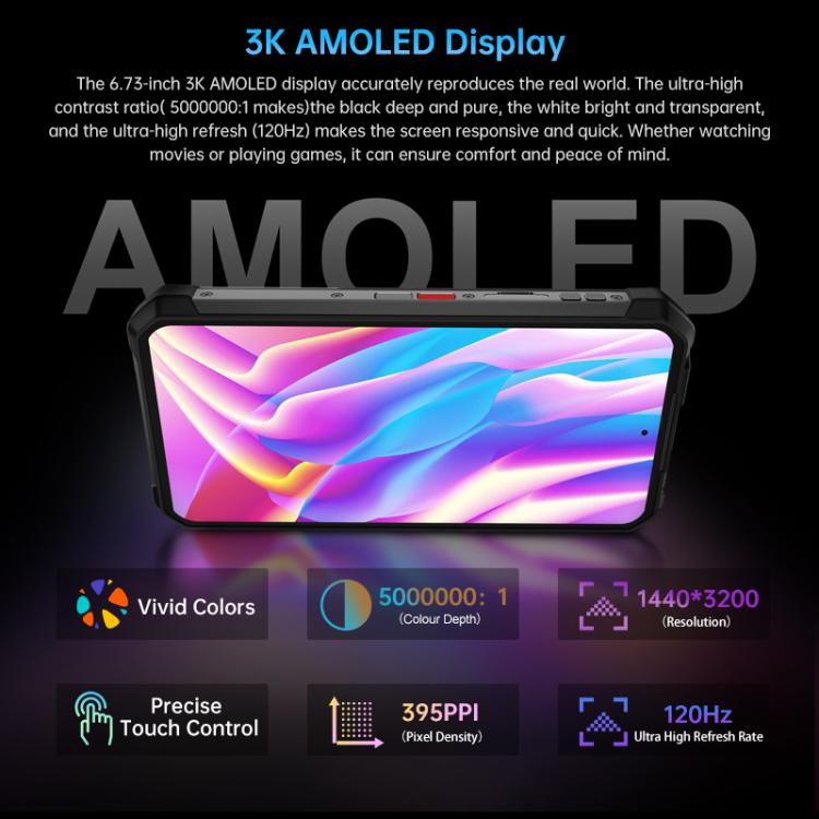 Unihertz Tank 4 Pro 投影機耐用手機，16GB+512GB，夜視，6.73 吋 Android 13 天璣 8300 八核心，網路：5G，NFC，16GB+512GB