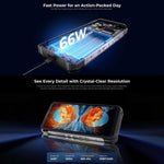Oukitel WP100 雷射測距儀耐用手機，12GB+512GB，200MP 相機，指紋識別，6.8 吋 Android 14 MediaTek Dimensity 7300 八核心，NFC，OTG，網路：5G，WP100
