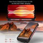 Oukitel WP56 耐用手機，12GB+512GB，108MP 相機，指紋識別，6.8 吋 Android 15 MTK Dimensity 7050 八核心，NFC，OTG，網路：5G